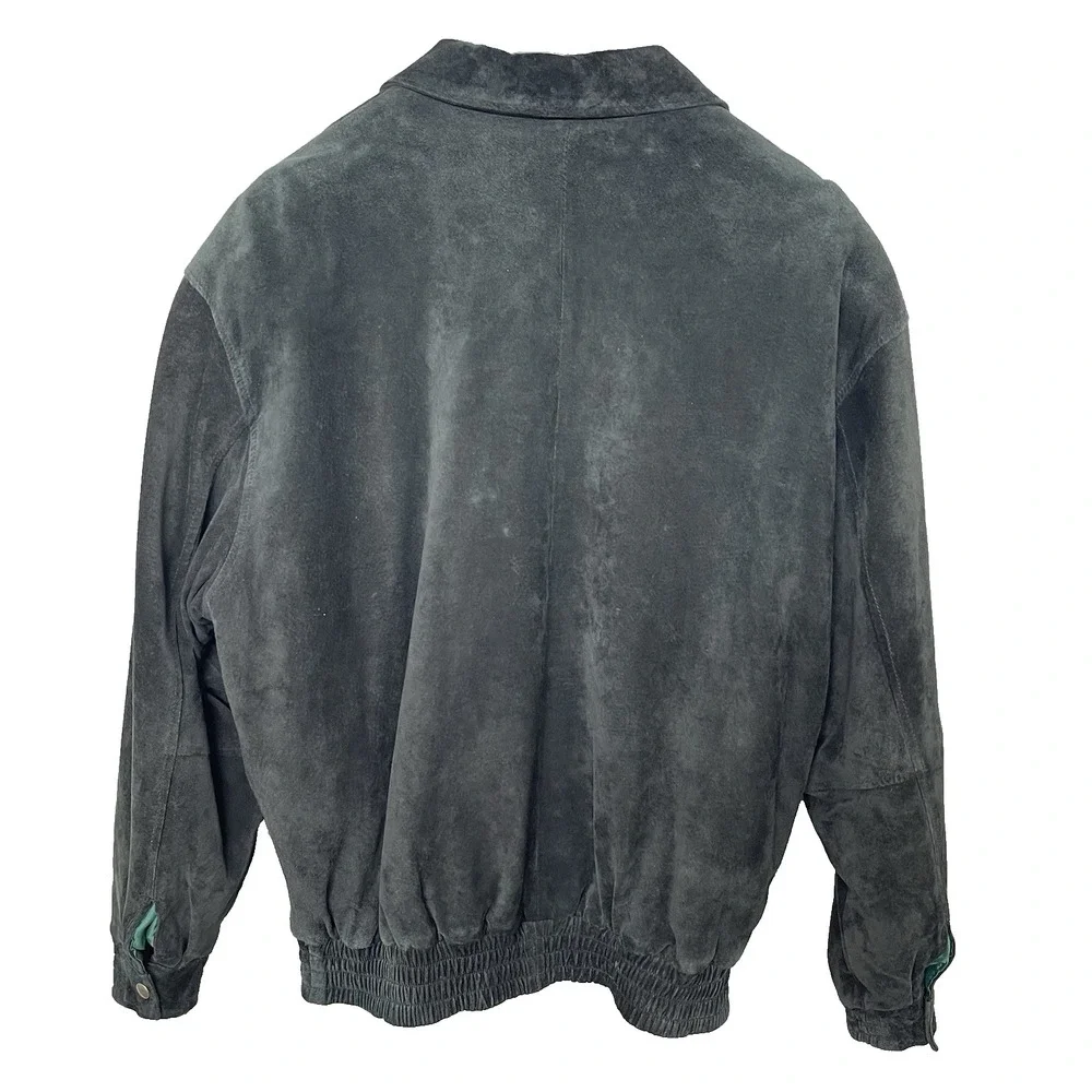 Vintage Galleria Benson & Hedges Men's Genuine Leather Suede Bomber Jacket L‎